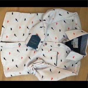 Dinosaur Collared Shirt